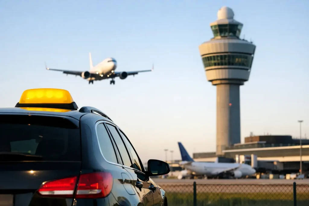 Så fungerar taxins flygövervakning vid flygplatsen