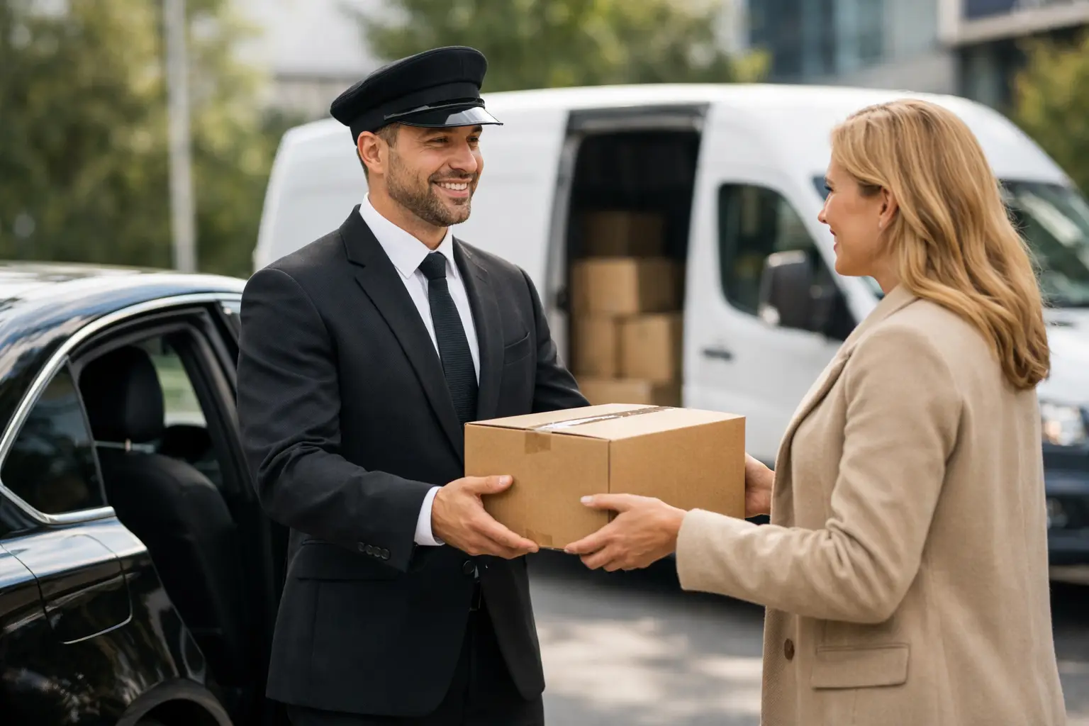 Säker paketleverans med personlig chaufför